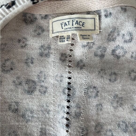 Fat Face button front abstract flower print lightweight sweater size 8. - Picture 6 of 7